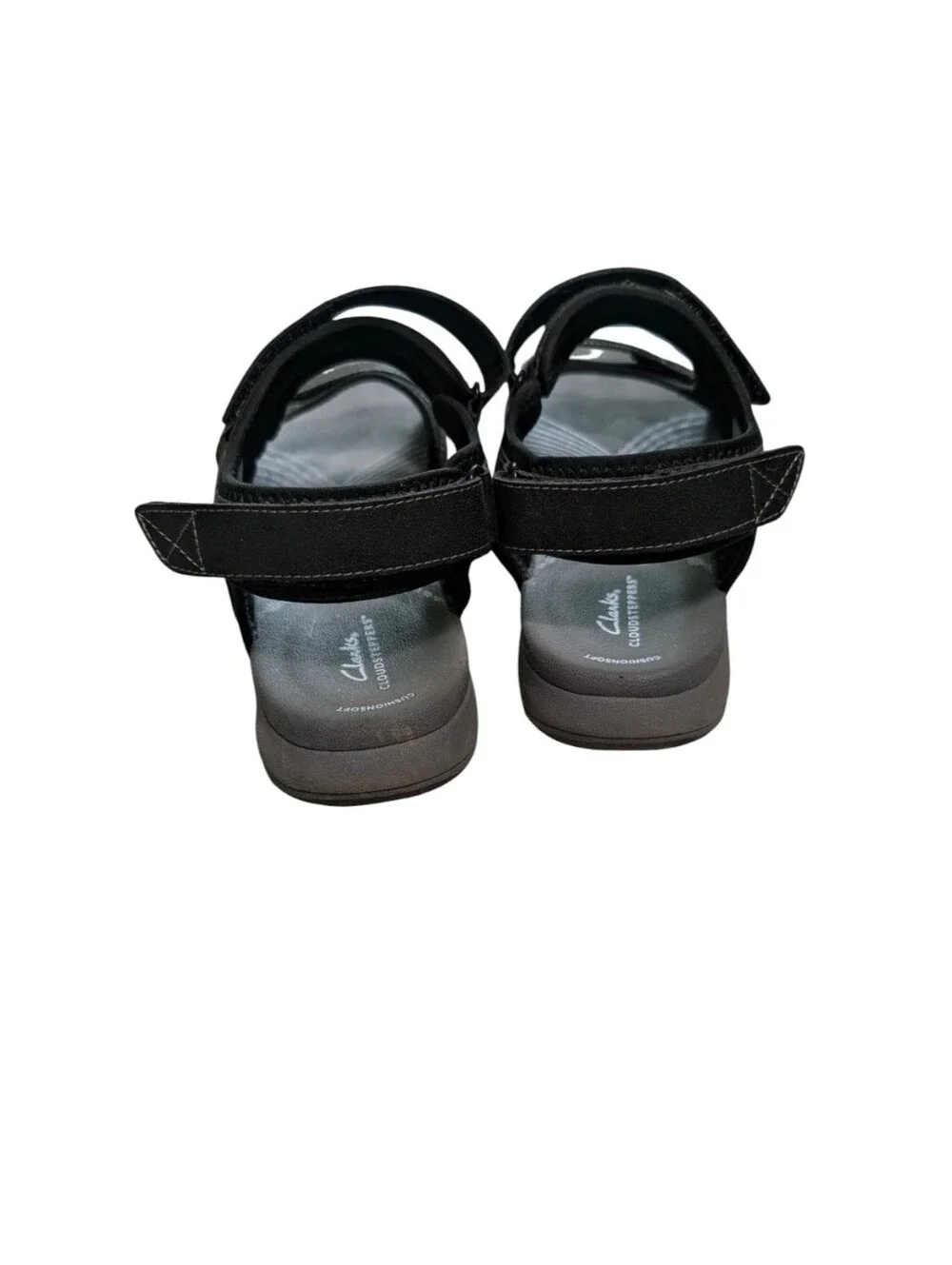 Clarks Cloudsteppers Mira Bay Women’s Black Strappy Sport Sandal Comfort Size 8